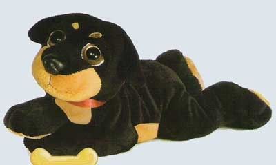 New 15 plush stuffed Bright Eyes floppy Rottweiler  