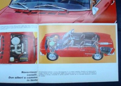 FIAT 124 SPORT SPIDER SALES BROCHURE C1970 (ITALIAN).  