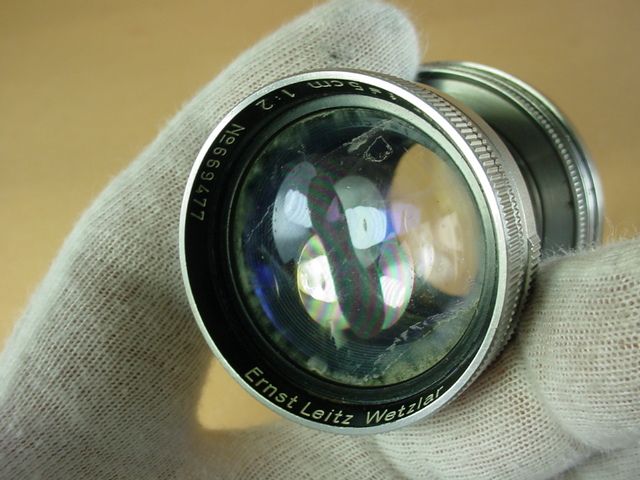 LEICA SUMMITAR 50mm f/2 LENS f2 5cm LENS sold as is for parts 