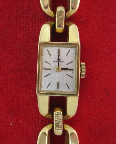 Vintage 18K Gold Ladies Bucherer Bracelet Wristwatch  