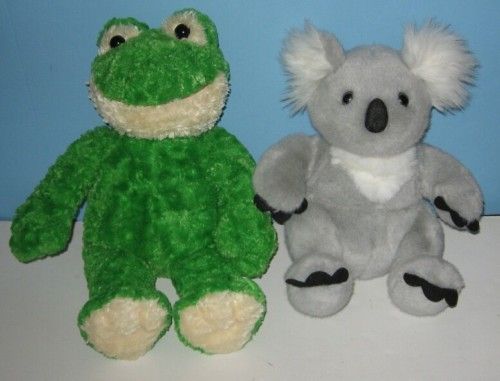 Build a Bear 18 Frog & 11 Koala 14 Bear Plush Set  