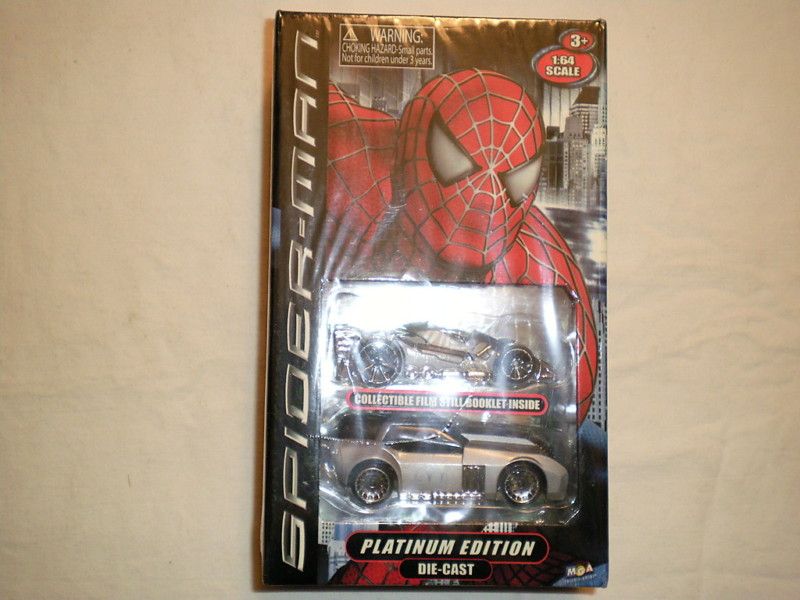 SPIDERMAN Marvel  164 Scale Die Cast Cars NISB NEW PLATINUM EDITION 