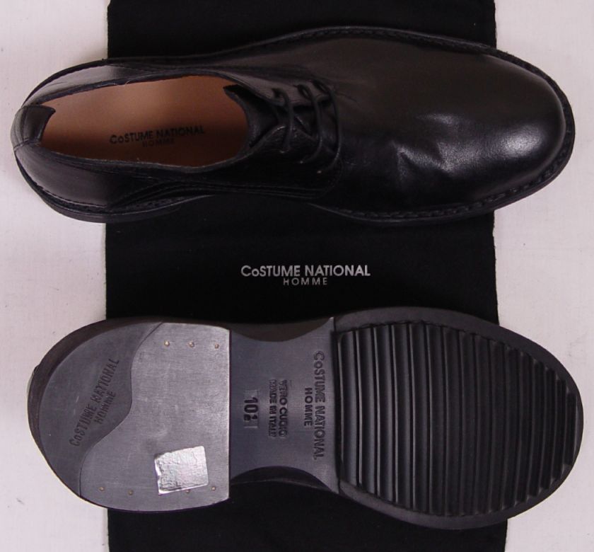   NATIONAL SHOES $690 BLACK CHUNKY SOLED DERBY DRESS SHOE 11.5 44.5e NEW