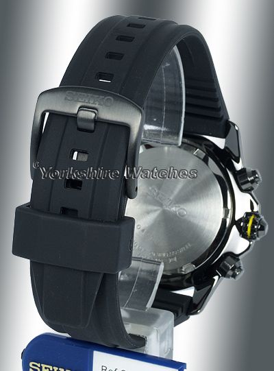 SEIKO NEO SPORT ION BLACK CHRONO RUBBER STRAP SNN249P1  