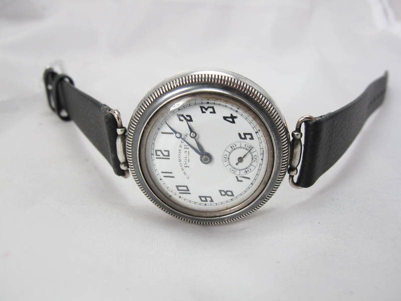 POLAR CHRONOMETER ANTIQUE 1920S WATCH PORCELAIN DIAL  