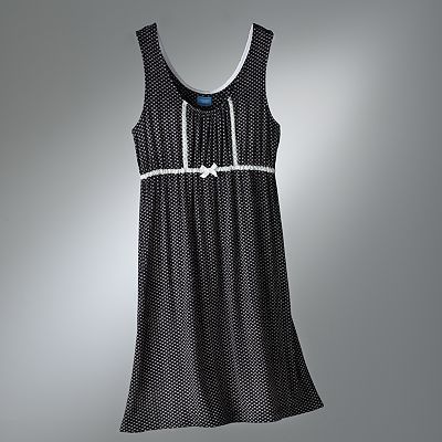 Simply Vera Wang BLACK HEART CHEMISE NIGHTGOWN LaceTrim   Rayon 