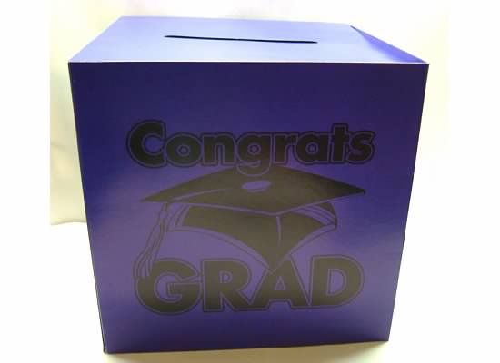 Maroon GRADUATION PARTY Class 2012 Grad CARD Money Box  