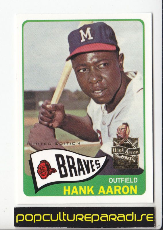 1965 HANK AARON 2000 TOPPS LIMITED EDITION REPRINT CARD  