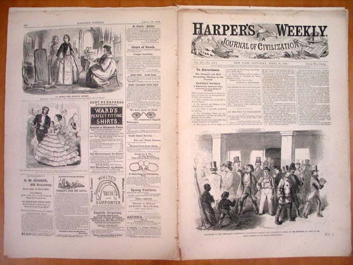 1860 Harpers Weekly Democratic Nominating Convention  