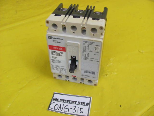 Cutler Hammer HFD3150L Industrial Circuit Breaker 6639C98G99 working 