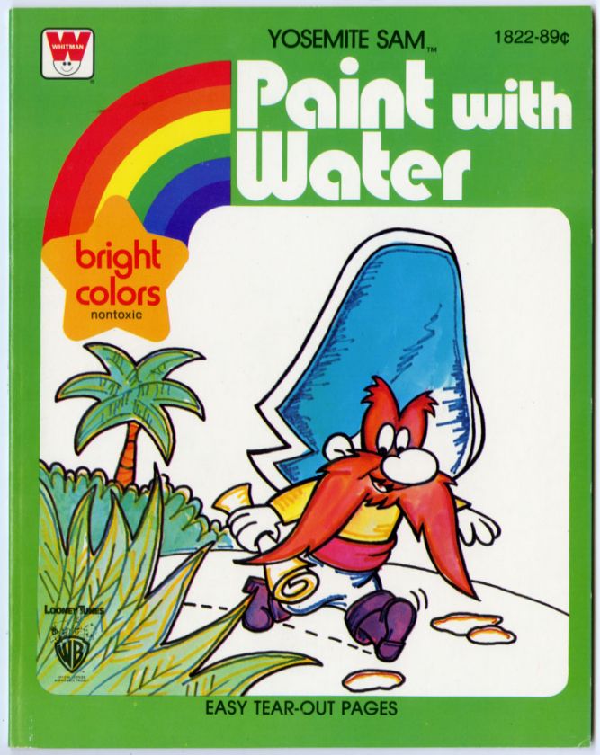 YOSEMITE SAM   PAINT WITH WATER BOOK (Whitman, 1980)  