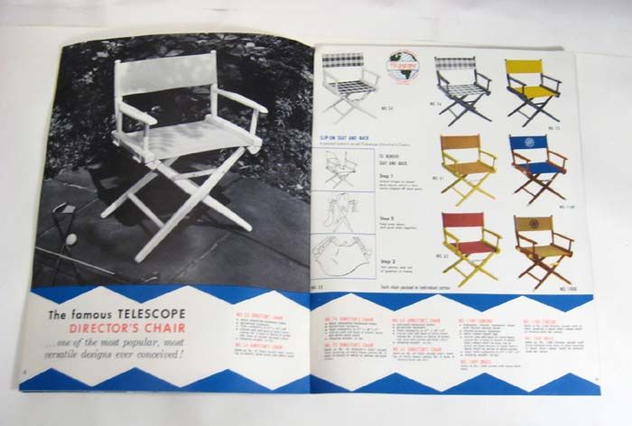 Original 1956 TELESCOPE FOLDING FURNITURE Co Catalog  