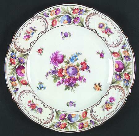 manufacturer schumann bavaria pattern empress dresden flowers piece 