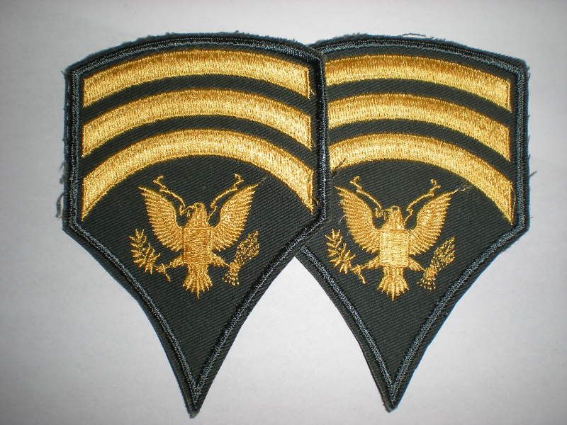 US ARMY SPECIALIST 7 RANK PRE 1966 CUT EDGED  1 PAIR  