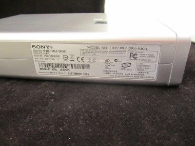 SONY DVD/CD Rewritable Drive Model NO DRX 830U  