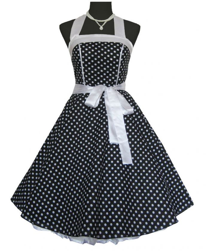 Vintage Polka Dot Full Sweep Swing Rockabilly Dress  