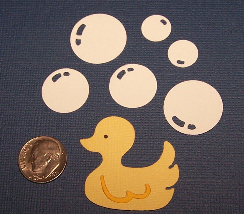 Rubber Duck w/ Bubbles Quickutz Sizzix Die Cuts  