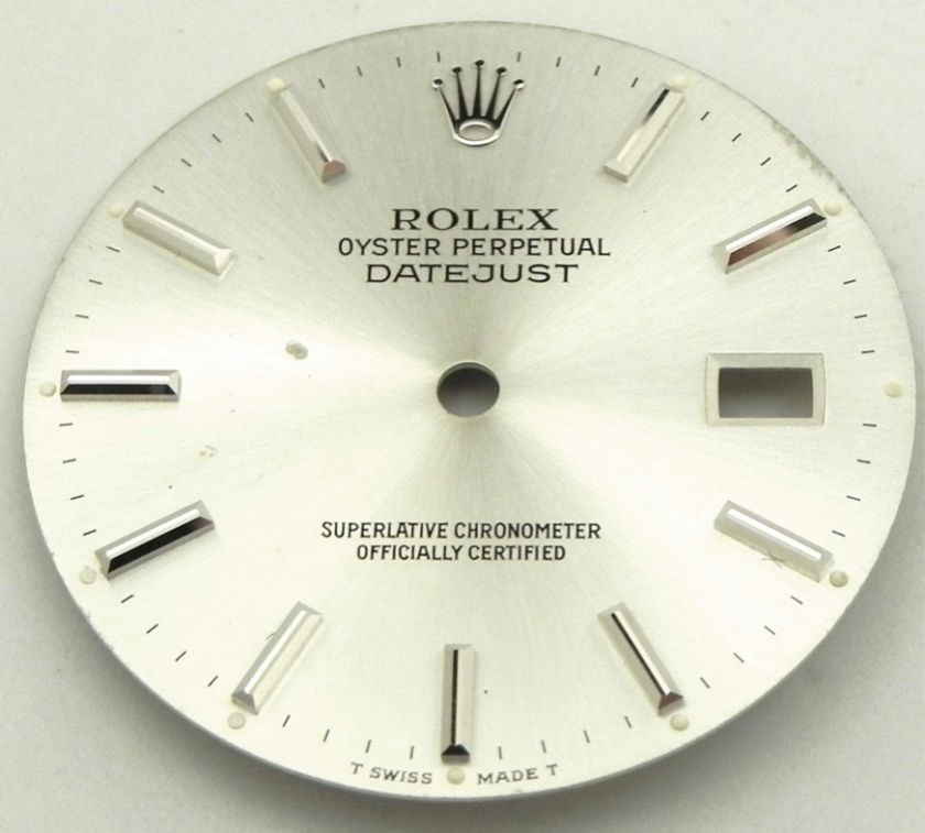 Original Rolex Mens DateJust Silver QuickSet Dial  