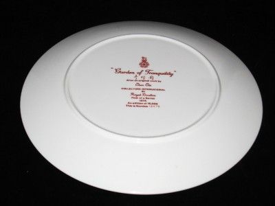 Royal Doulton GARDEN OF TRANQUILITY Plate, Chen Chi LE  