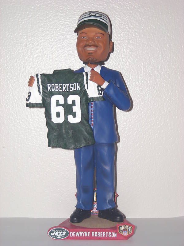 DEWAYNE ROBERTSON New York Jets Bobble Head 2003 Draft Day Limited 