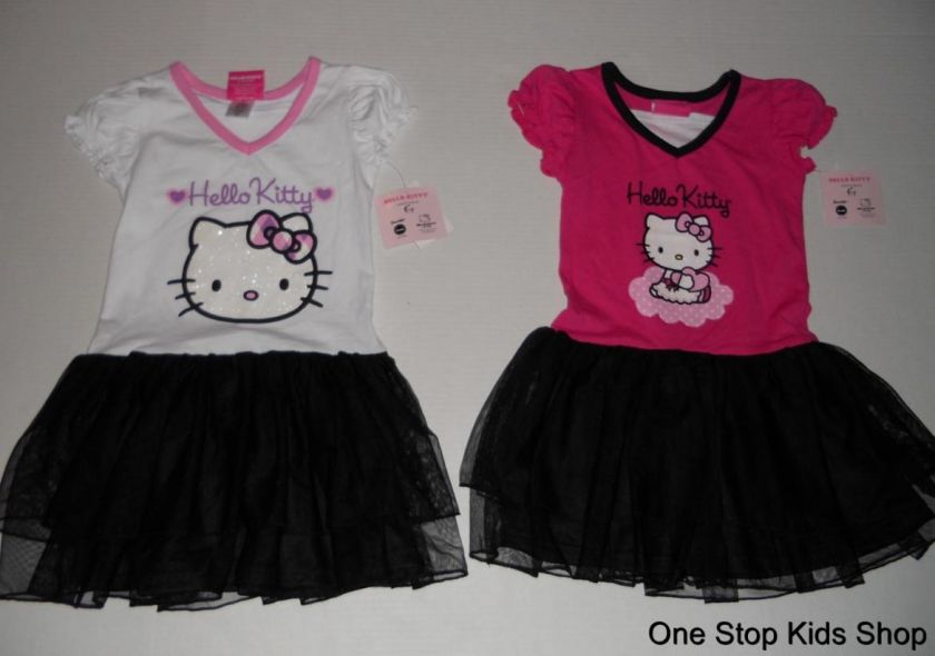 HELLO KITTY Girls 5 6 Outfit Set DRESS Skirt TUTU Shirt Top  
