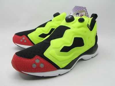 DS 2012 REEBOK INSTA PUMP FURY HLS BLACK NEON YELLOW SZ 10 atmos 