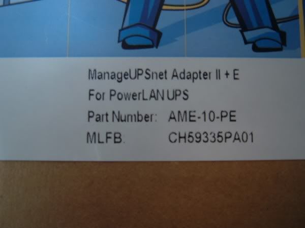 Chloride ManageUPSnet Adapter II+E  