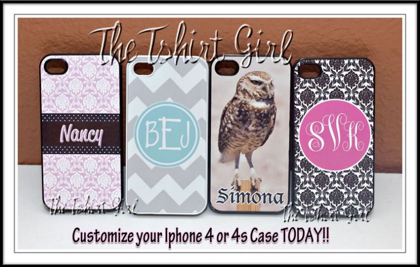 CUSTOM IPHONE 4g 4s case Monogram Name SOFTBALL STITCHED FAN Hard 