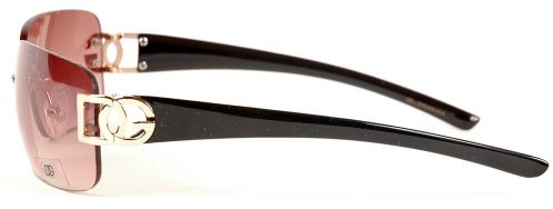 DG Eyewear Brown Amber DG Logo Womens Sunglasses New  