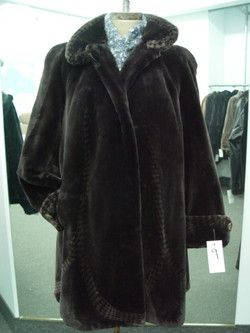 NEW MATARA SHEARED BEAVER FUR COAT WOMEN SZ ALL  