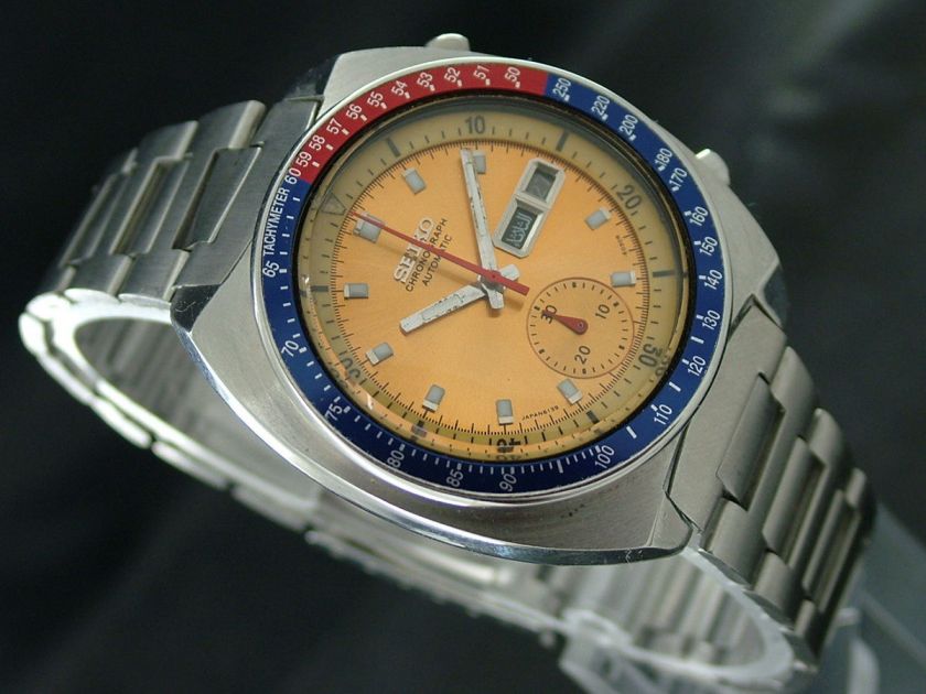 SEIKO AUTOMATIC CHRONOGRAPH PEPSI DIAL RETRO 1970s  