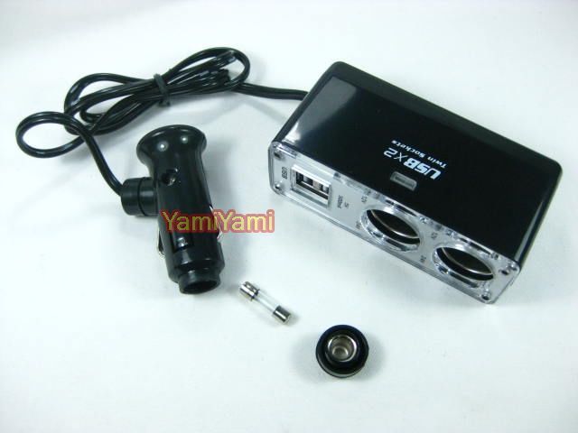   Car Cigarette Socket Splitter Conveter For GPS iPod Charger iPhone 4