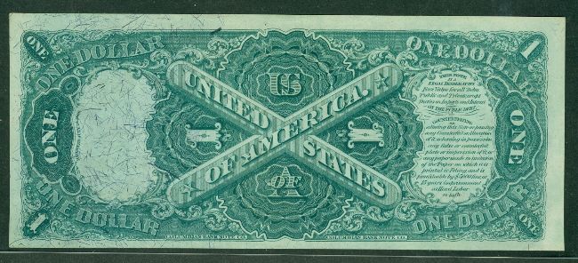 00 Legal Tender “Sawhorse”, 1875, Fr. #26, UNC  