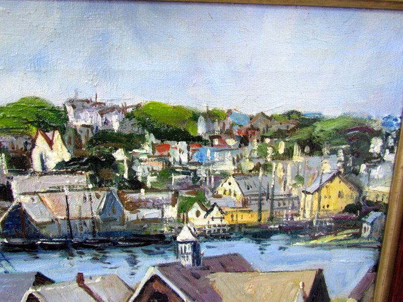   Gloucester,Ma oil Painting attributed to Max Kuehne,   