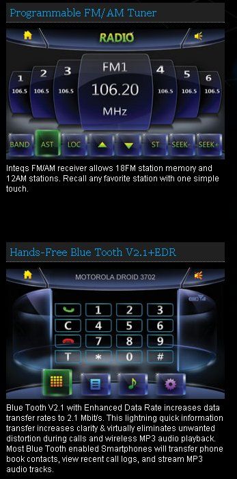 POWER ACOUSTIK PD 740NB 7 TouchScreen CD/DVD/ Car Player 
