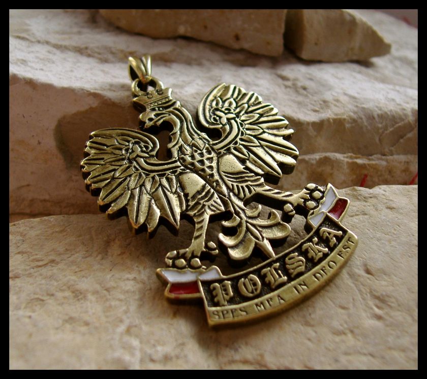 AJS © POLISH EAGLE ORZEL POLSKA PENDANT BADGE (W21BR)  