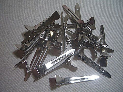 Stainless Steel Section Hair Salon Clips 24 x 1.75   