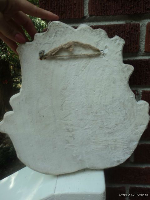 VINTAGE Victorian FRENCH Plaster Plaque Two Women DOVE  