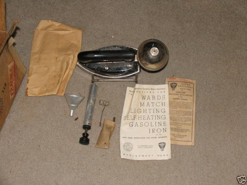 MONTGOMERY WARD GASOLINE CLOTHING HAND IRON 7376  