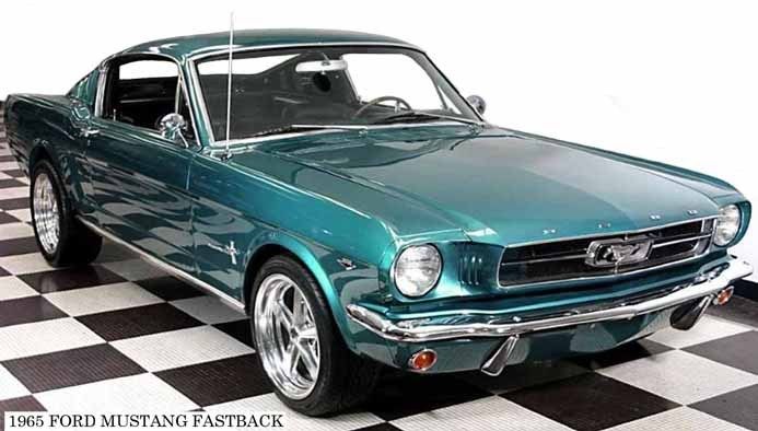 1965 FORD MUSTANG ~ FASTBACK (TEAL) ~ MAGNET  