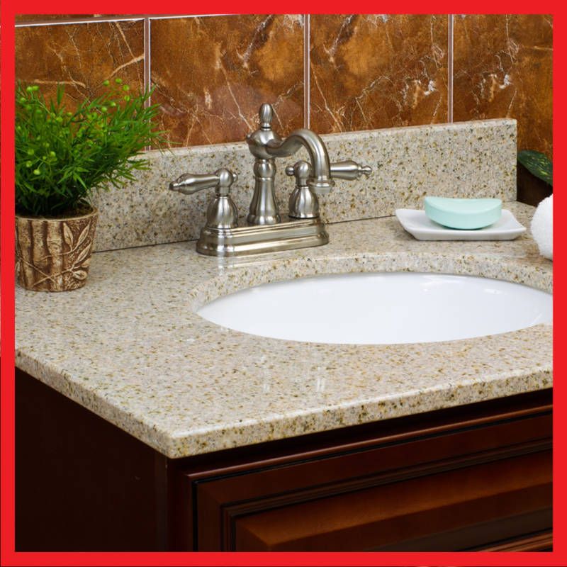 25 VANITY GRANITE TOP Natural Stone w/Sink 6 colors  