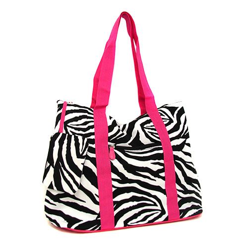 4418 tote zebra fuchsia lg