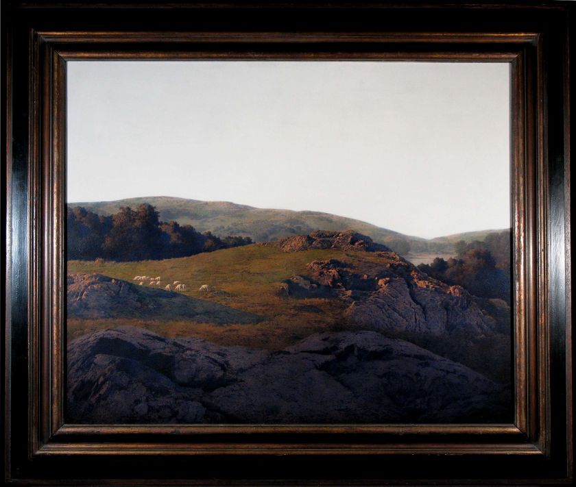 MAXFIELD PARRISH Oil Painting   SHEEP PASTURE   1936  