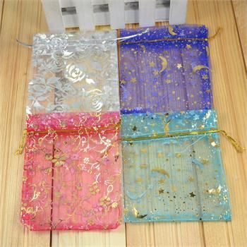   LOT 100 PCS MIXED COLOR WEDDING SILK JEWELRY ORGANZA POUCH GIFT BAG1