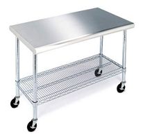 NEW STAINLESS STEEL RESTAURANT KITCHEN PREP TABLE  