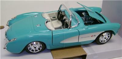 1957 CHEVY CORVETTE TEAL MAISTO DIECAST 124  