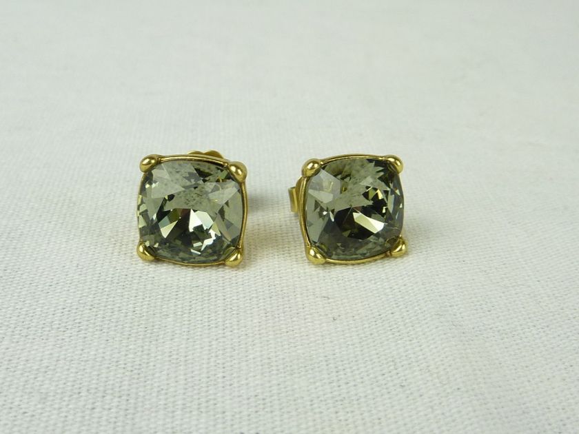 MIMCO Jewellery  Jewel Stud Earrings Swarovski Crystal  Smokey  