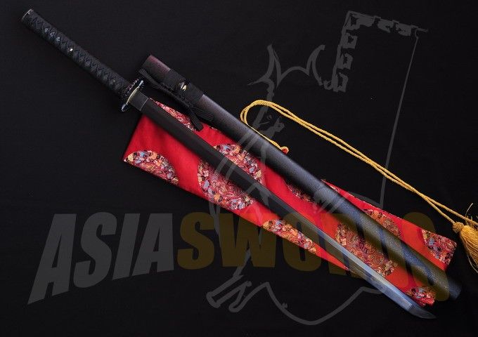   Forged Black Folded Steel Japan Sharp Ninja Ninjiato Sword #216  