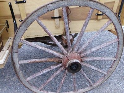 HORSE DRAWN WAGON CHUCK WAGON FARM WAGON DISPLAY WAGON WOOD WHEEL 