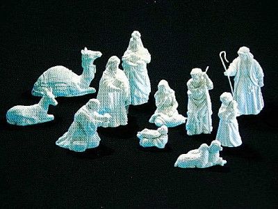 Avon White Porcelain Nativity Collectible Figurines~NIB  